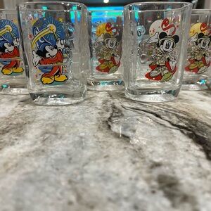 Disney Mickey Mouse Colorful Glass Set (lot of 12)